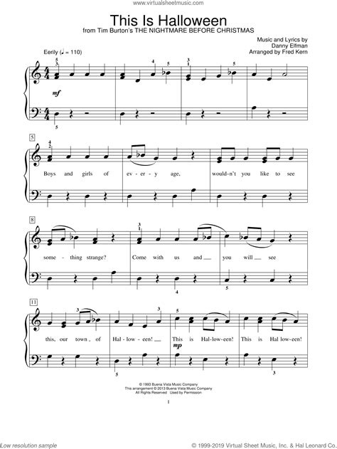 sheet music halloween